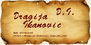 Dragija Ikanović vizit kartica